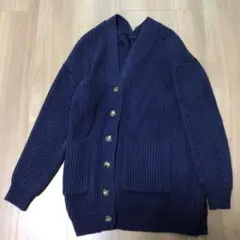 スローブイエナ　ニットカーディガン　ネイビー