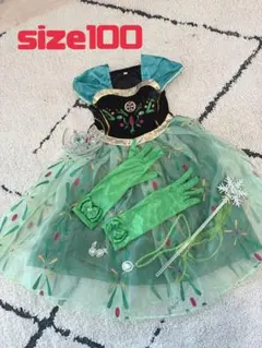 アナと雪の女王 アナ ドレス コスチューム size100