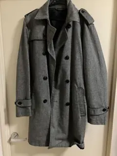 グレー チェスターコート Lサイズ　GU