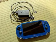 SONY PS Vita 青 本体 メモリーカード付き 充電器(一部)付き