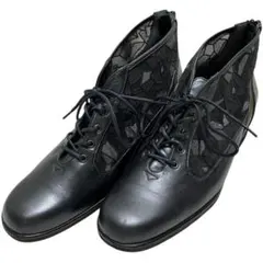 【美品】アトリエ (23.5) スニーカー ハイカット バックジップ 本革