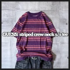 GUESS striped crew neck s/s logo tee y2kのサムネイル