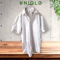 【美品】ユニクロ ドライイージーケアシャツ 半袖 ストライプ ピンク メンズS