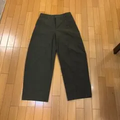 ジャージーバレルレッグパンツ　オリーブ　L