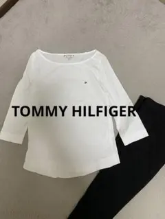 トミーヒルフィガー 7分袖Tシャツ ホワイト