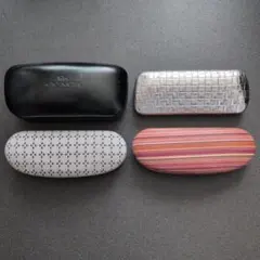 【COACH入り】メガネケース 4点まとめ売り（メッシュ・ストライプ・ドット）