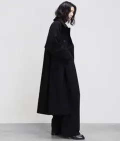 minsobi ビッグシルエットロングコート/ロングチェスターコート