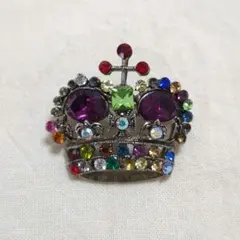 マルチカラー王冠ブローチ