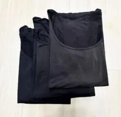 UNIQLO HEATTECH 長袖インナー 3枚セット ブラック　Uネック