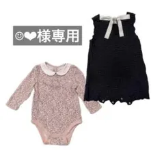 ☺︎❤︎様専用　milk balmショートオール＋GAP小花柄ロンパース