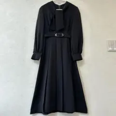 東京ソワール ボウタイワンピース ブラックフォーマル 7号