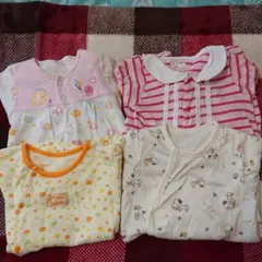 ベビーロンパース 60〜70  4点セット 女の子 春夏