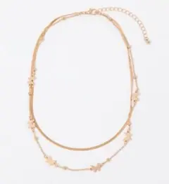 FOREVER 21 バタフライ ネックレス　 2連ネックレス ゴールドカラーのサムネイル