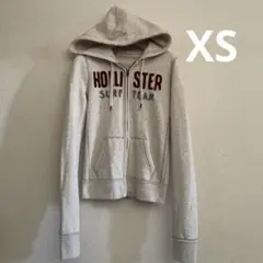 ホリスター　パーカー　　裏起毛　XS ジップアップパーカー　ライトグレー　美品