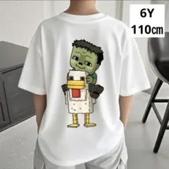 『新品』 マイクラ柄 キャラクター 半袖 Tシャツ ホワイト 白 6Y 110㎝