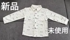 ひげ柄 長袖　シャツ　4-5歳　110cm