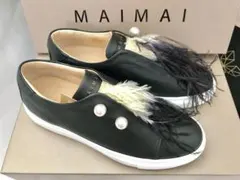 ★新春季に特別気分★メゾンブランド品質MAIMAIファースニーカーイタリア製新品