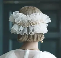 再販✨【シフォンヘッドドレス エクリュ】 ヘアアクセサリー　まとめ買い割