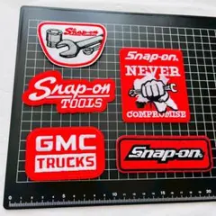 5枚セット GMC スナップオン オシャレ 刺繍アイロンワッペン 豪華
