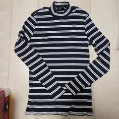UNIQLO　ユニクロレディース　トップス　リブボーダー　ハイネックT