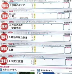 小学3年生 理科 カラーテスト答え 新学社 大日本図書 都内 - メルカリ