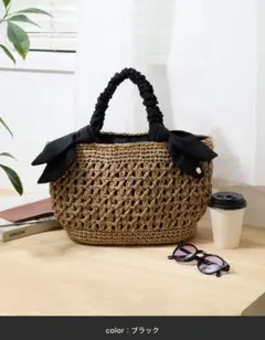 星*宵様 下がりリボン柄編みトートのサムネイル