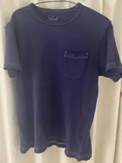 ネイビー ポケット付き Tシャツ Sサイズ