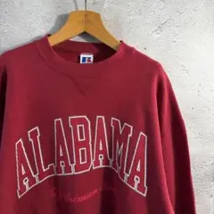 90s US製　ラッセルアスレチック　カレッジ スウェット　ALABAMA　前V