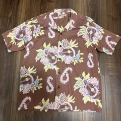 【oko_bon】アロハシャツ ウクレレ柄　ボタニカル柄　総柄 L oko_bon様専用】アロハシャツ ウクレレ柄 ボタニカル柄 総柄 L - メルカリ