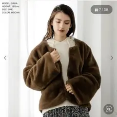 フェイクファーショートコート・ジャケット・アウター