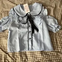 ブラウス　XL 水色　量産系
