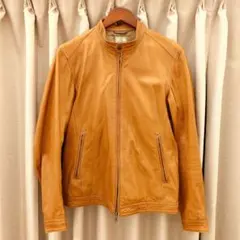 green label relaxing ラムレザー シングルライダース