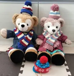 ダッフィー　シェリーメイ　ぬいぐるみ　Sサイズ　服　ダッフルコート付き