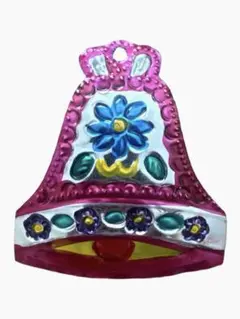 【メキシコ雑貨】オハラタ　クリスマスオーナメント　ピンクのベル