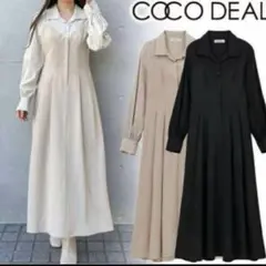 COCO DEAL シャツワンピース ベージュ