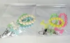 ビーズリボンストラップ 2個セット　ファンシーグッズ　かわいい　プレゼント