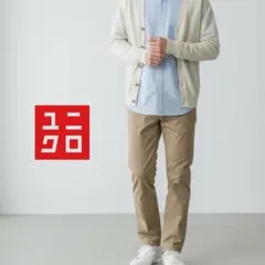 824ね@ 新品タグ付き UNIQLO スリムフィット ノータック チノ