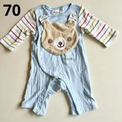 キムラタン ベビー ロンパース 美品 70 男の子 くま 出産 準備 赤ちゃん