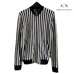ARMANI EXCHANGE ストライプ ジップアップジャケット ブルゾン
