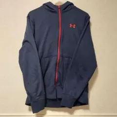 アンダーアーマー　Under Armour ネイビー×レッド フルジップパーカー