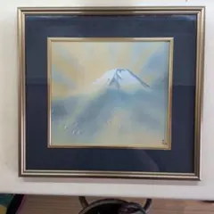 戸田三顕　とださんけん　朝景　日本画　風景画　富士山　額装 戸田三顕 とださんけん 朝景 日本画 風景画 富士山 額装 - メルカリ