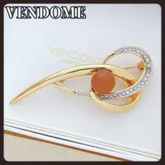 VENDOME ヴァンドーム ブローチ ゴールド ラインストーン ヴィンテージのサムネイル