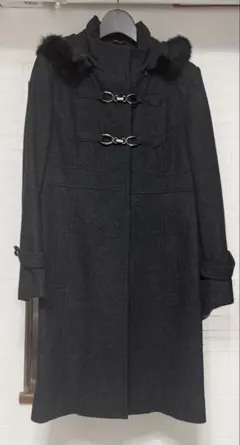 コムサイズム　フード付ロングコート　Mサイズ