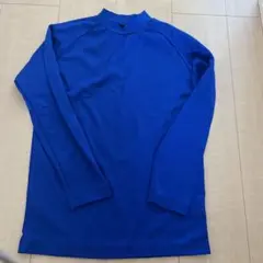 青色 ポリエステル 長袖シャツ