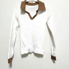 リブニット 長袖 ニット