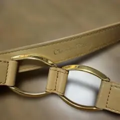 Christian Dior★ベージュレザーベルト★平成レトロのサムネイル