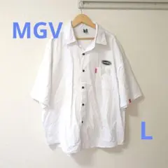 MGV 人気オーバーサイズ半袖シャツ ゆったり 白 メンズ 夏 韓国系 シンプル