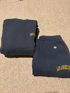 Champion LOS ANGELES セットアップ Lサイズ ネイビー