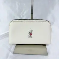 COACH コーチ ミッキー ディズニー ポーチ ホワイト レザーのサムネイル