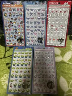 【正規品】ボンボンドロップシールミニminiディズニー 5点セット